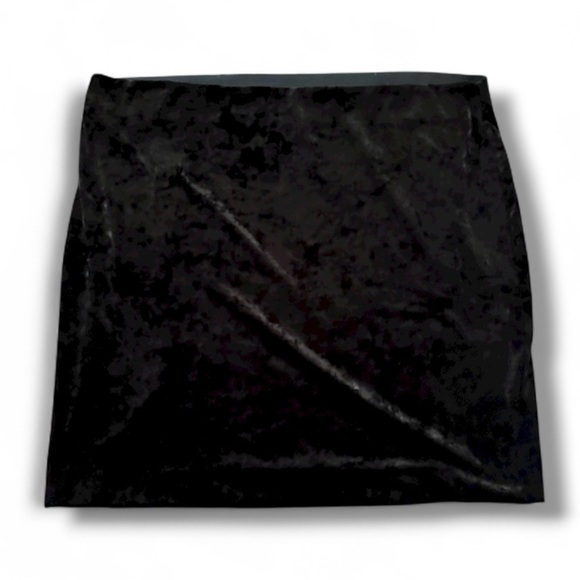 Loft Black Crushed Velvet Mini Skirt Women’s Size XL Stretch Witchy Holiday Goth - Picture 2 of 14